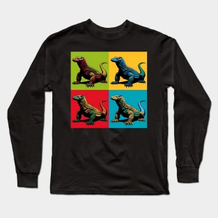 Komodo Dragon Pop Art - Monitor Lizard Long Sleeve T-Shirt